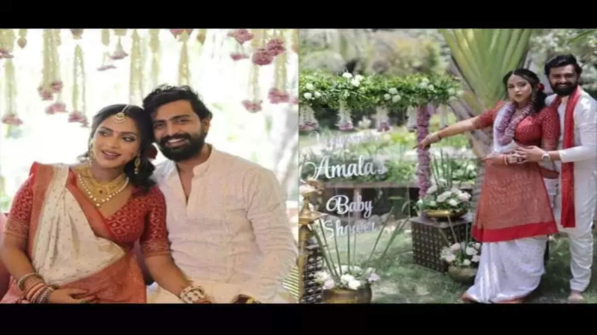 Amala Paul&rsquo;s baby shower in traditional attire: Photos go viral, Traditional Attire, Photos, Viral
