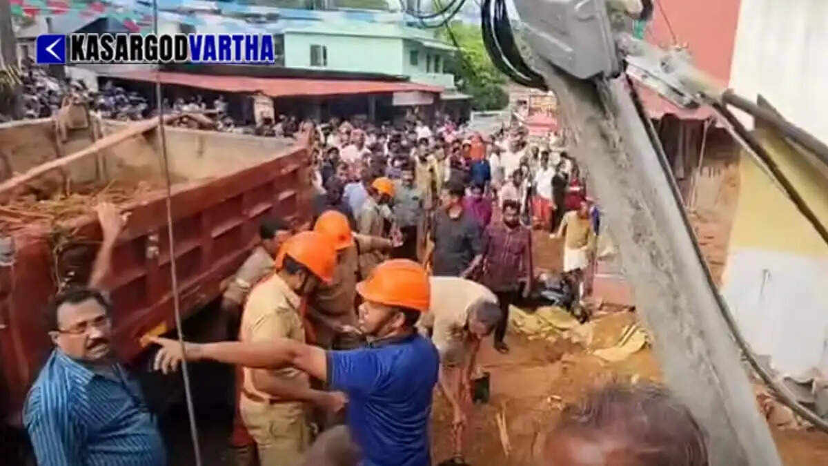 Road accident in Kottarakkara Nileshwaram: Overturned tipper lorry crushes bus stop; 3 dead including school student, 5 injured.