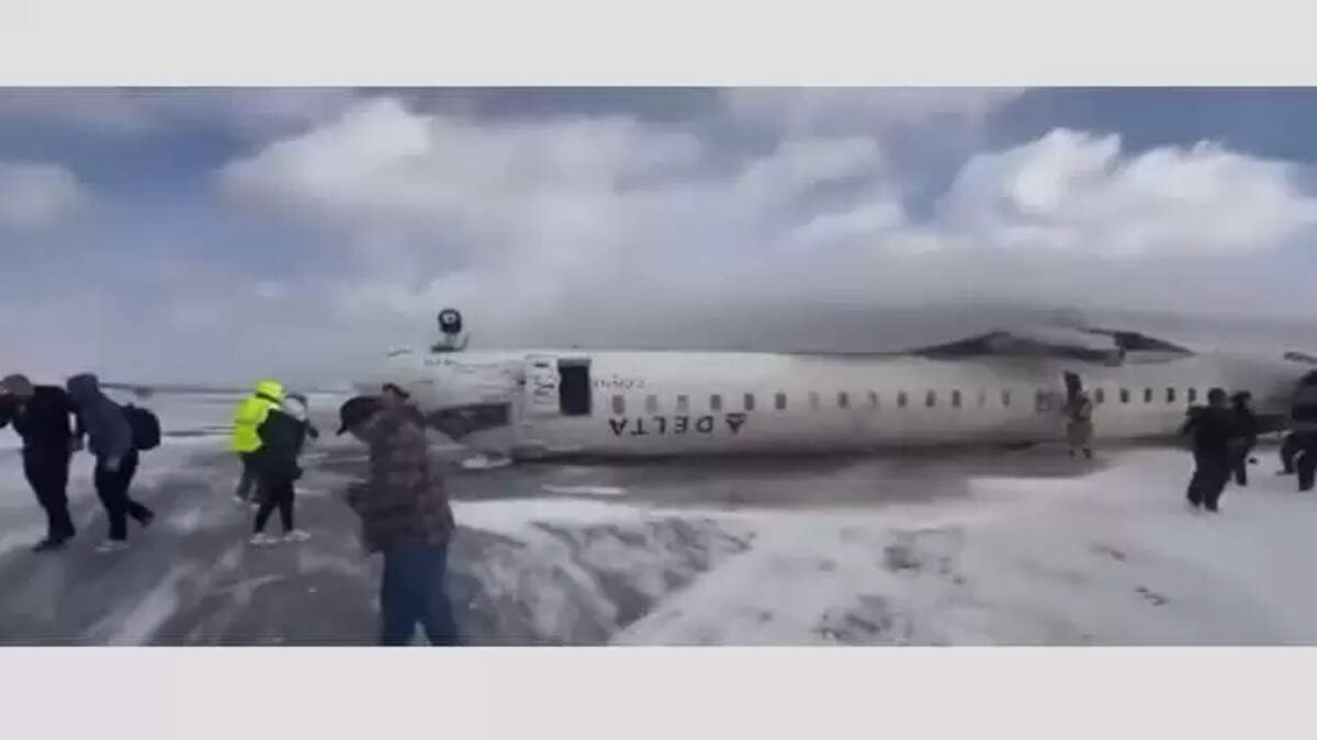 Plane With 80 Onboard Flips Upside Down At Toronto Airport, 18 Injured