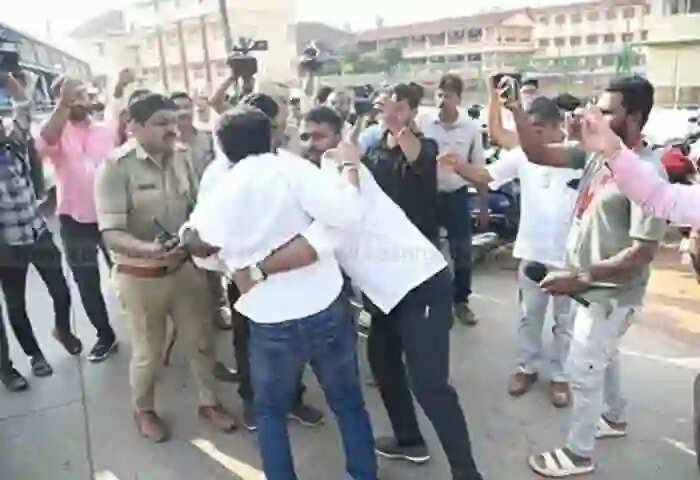 Conflict over Congress candidate speaking to media