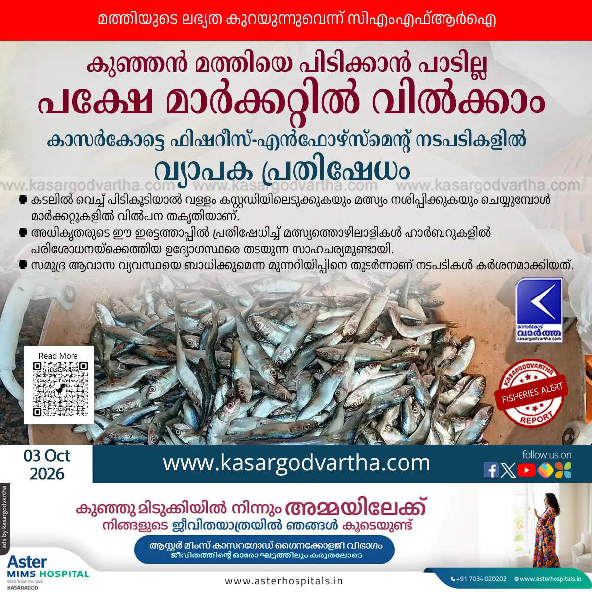 kasaragod juvenile sardines fisheries enforcement protest