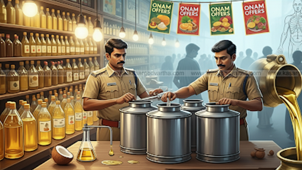 Food safety officials during an inspection of a market in Kerala.