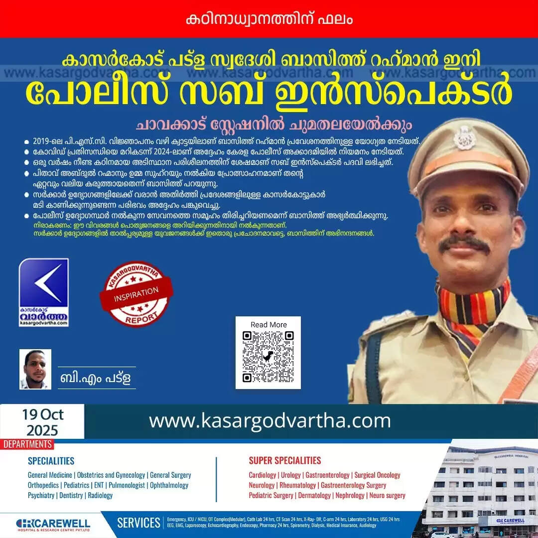 kasargod basith patla sub inspector chavakkad police