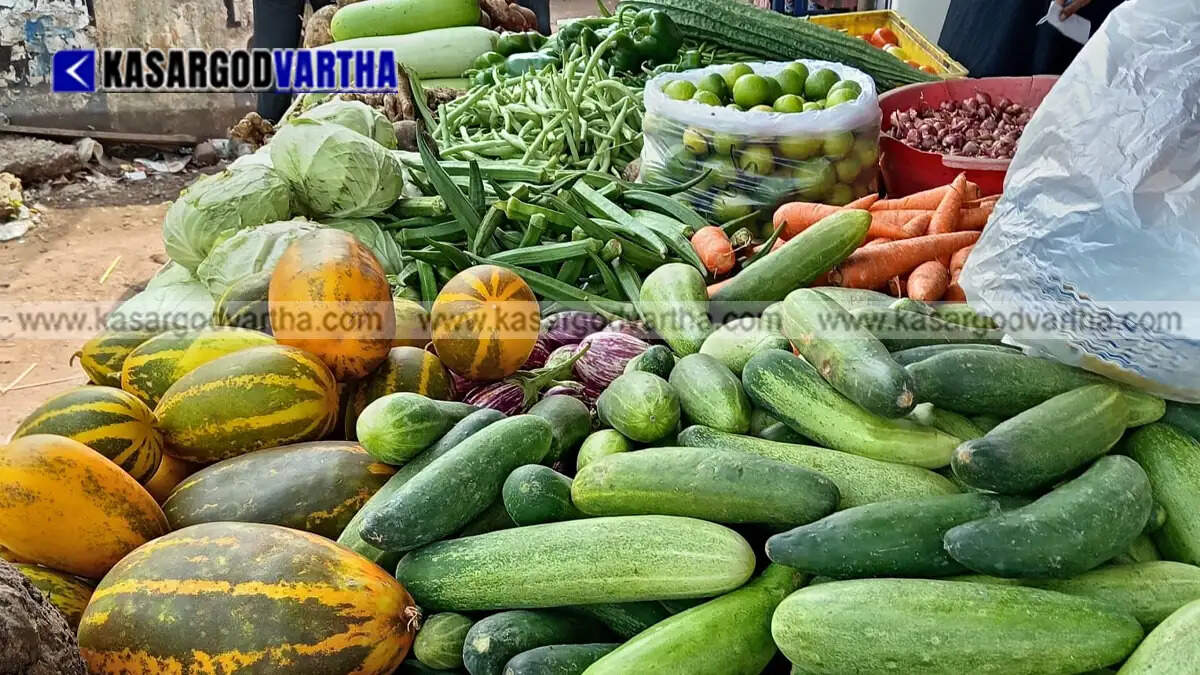 Representational image of fresh vegetables in a Kerala market ahead of Onam
