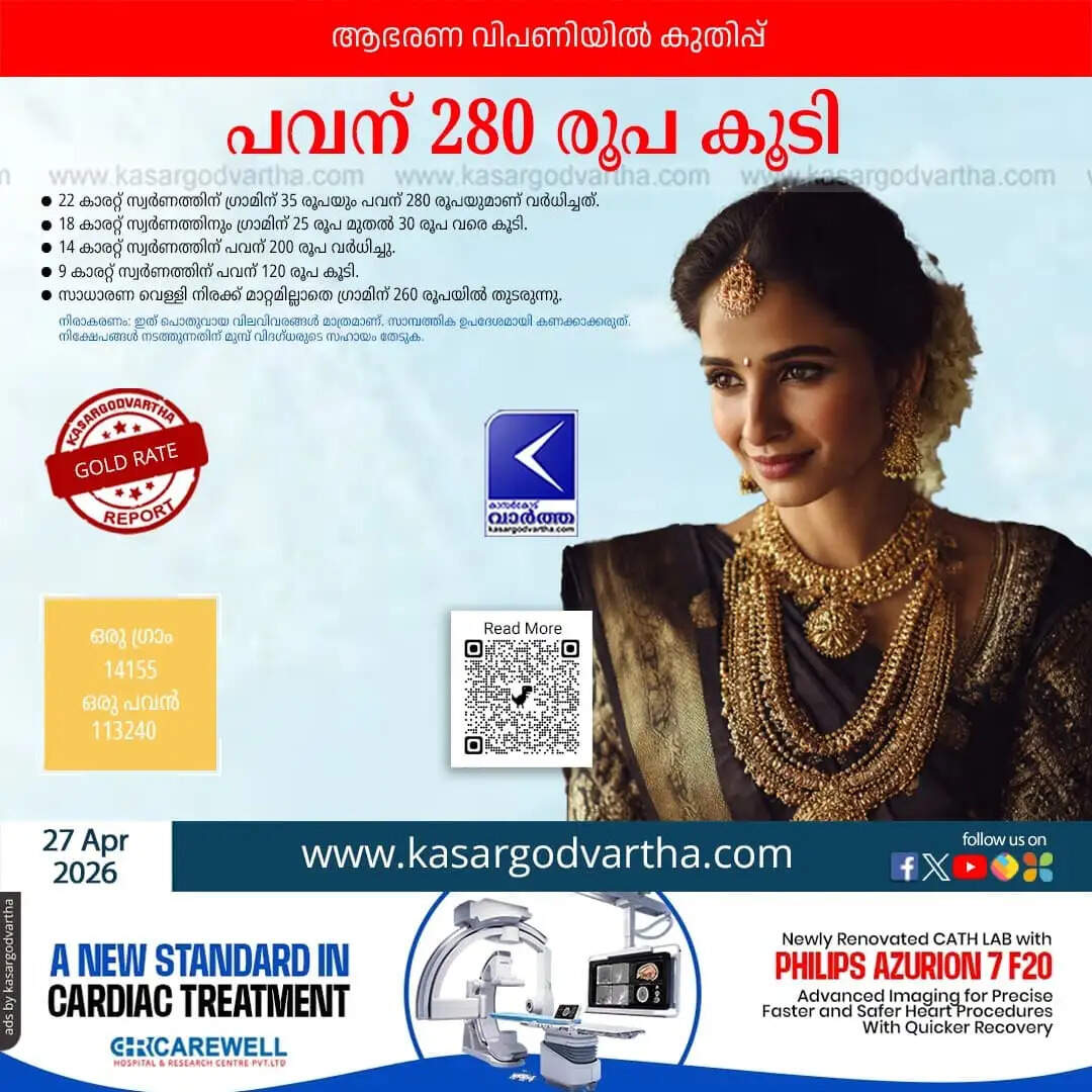 Kerala Gold Price April 27 