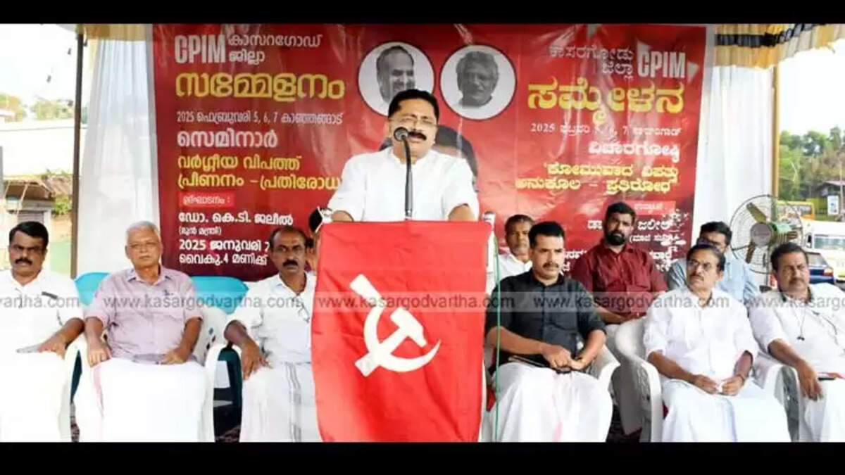 K.T. Jaleel speaking at CPI(M) seminar in Seethangoli