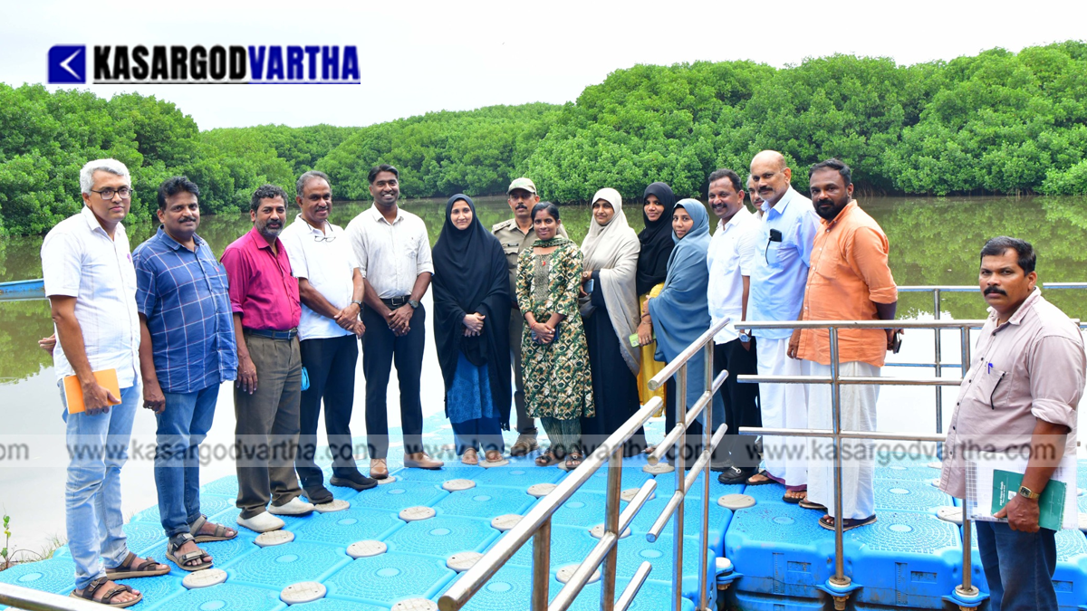 District Collector Arjun Pandiyan inspecting the Nagaravanam site.