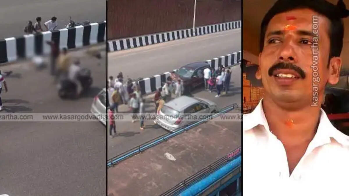 BJP Leader Dhanraj Road Accident in Kasargod
