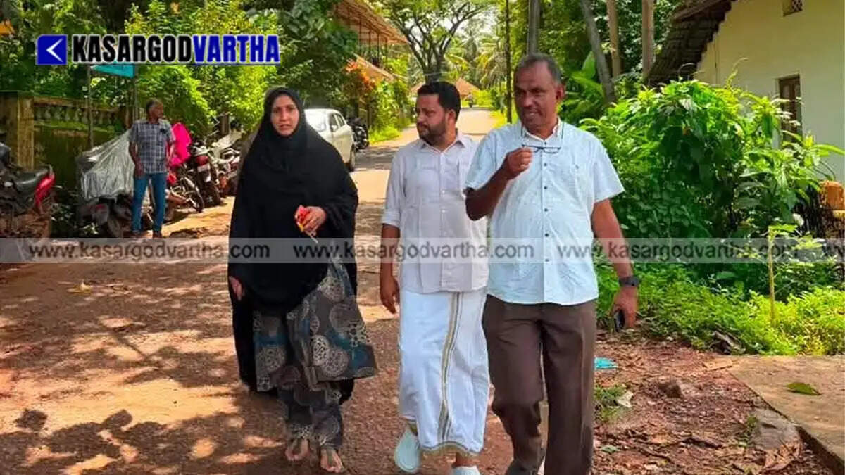 Officials inspecting road development site in Kasaragod