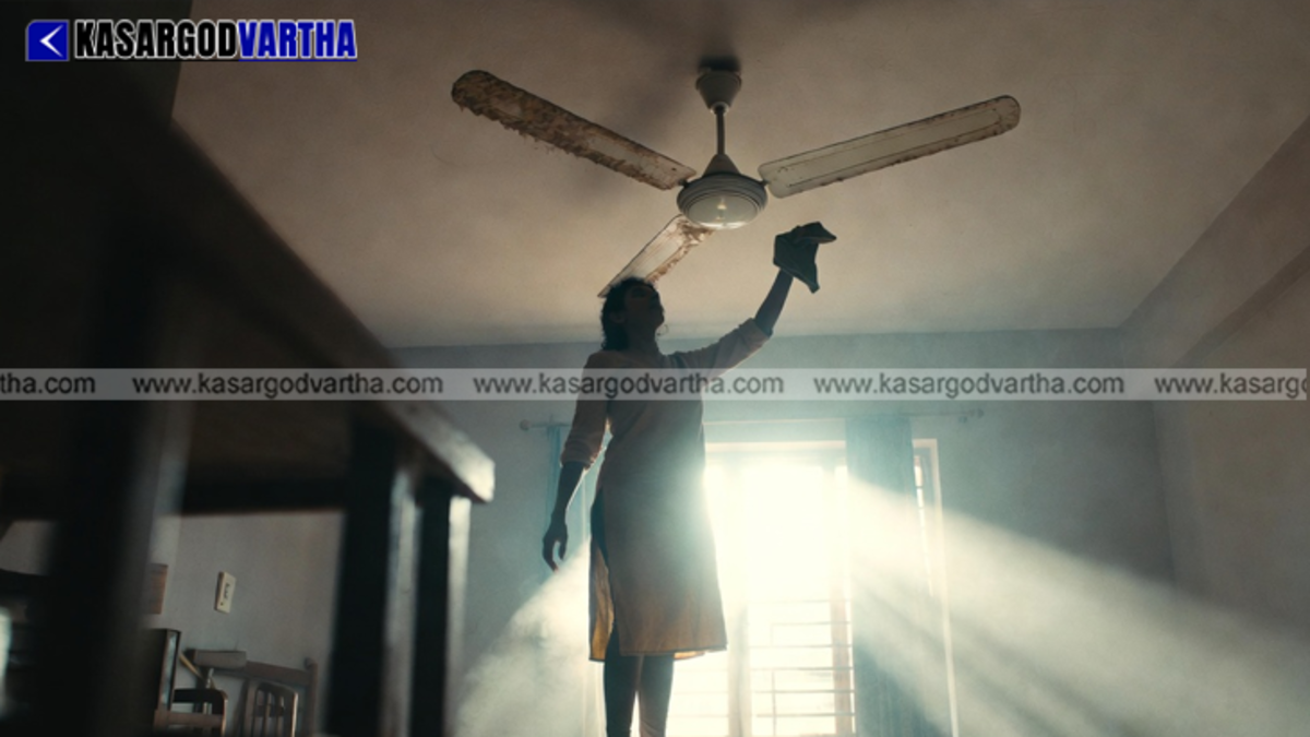  A dusty ceiling fan spinning, spreading dust particles.