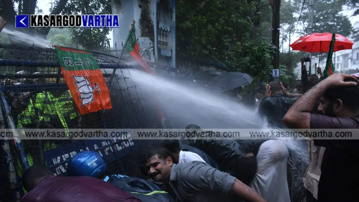 Representational image of Yuva Morcha protest march to collectorate