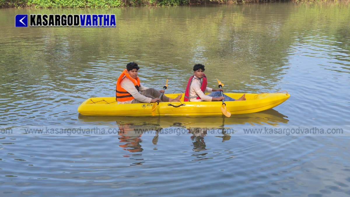 Representational image reflecting kayaking and tourism activities at Arikkadi in Kasaragod