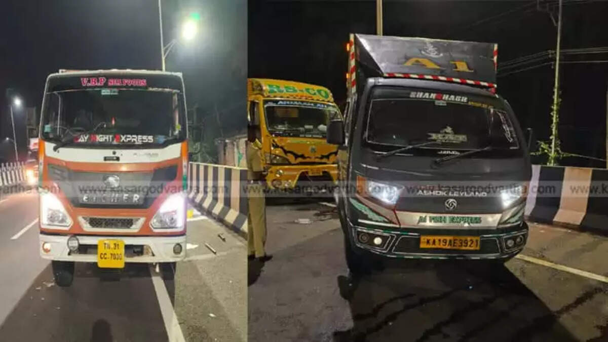 Three Injured After Fish Lorries Collide in Uppala; One in Critical Condition