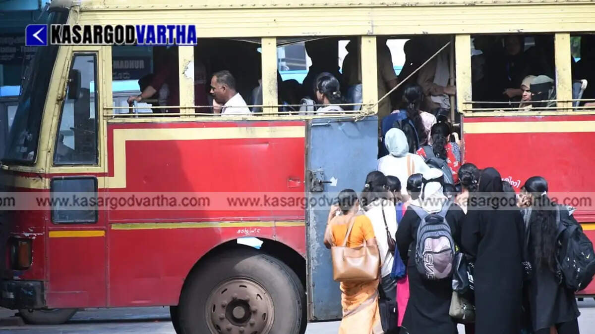  Private buses parked during the strike in Kasaragod