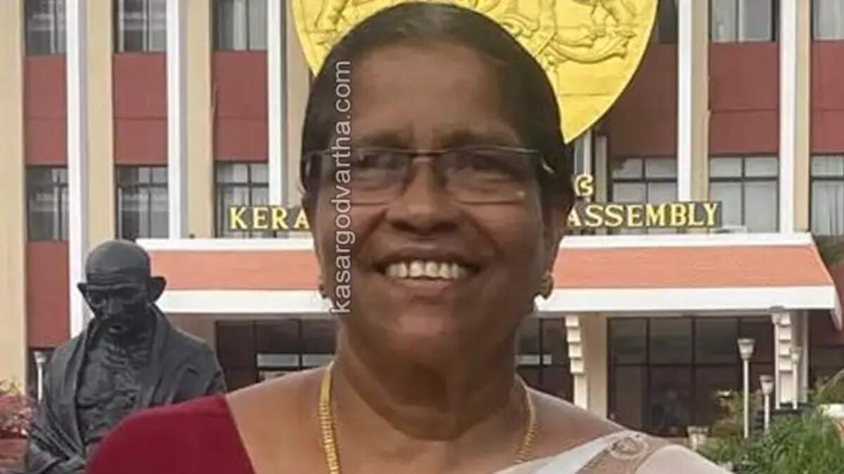 M. Lalitha, the newly elected temporary chairperson of Kasaragod Municipality's Finance Committee.