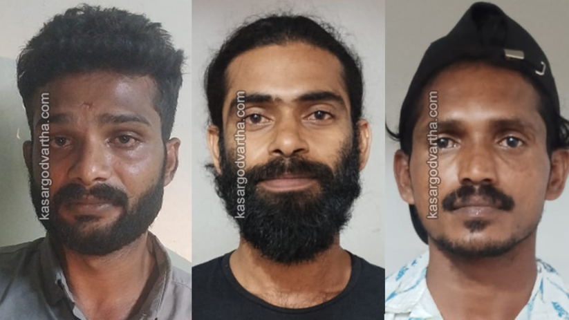 Three arrested youths in police custody after MDMA drug bust in Kasaragod.