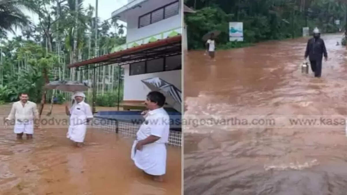 Kottody town and mosque flooded; District Collector declared holiday for the Kottody Higher Secondary School,&nbsp;Kottody Town, Mosque, Flooded, District Collector