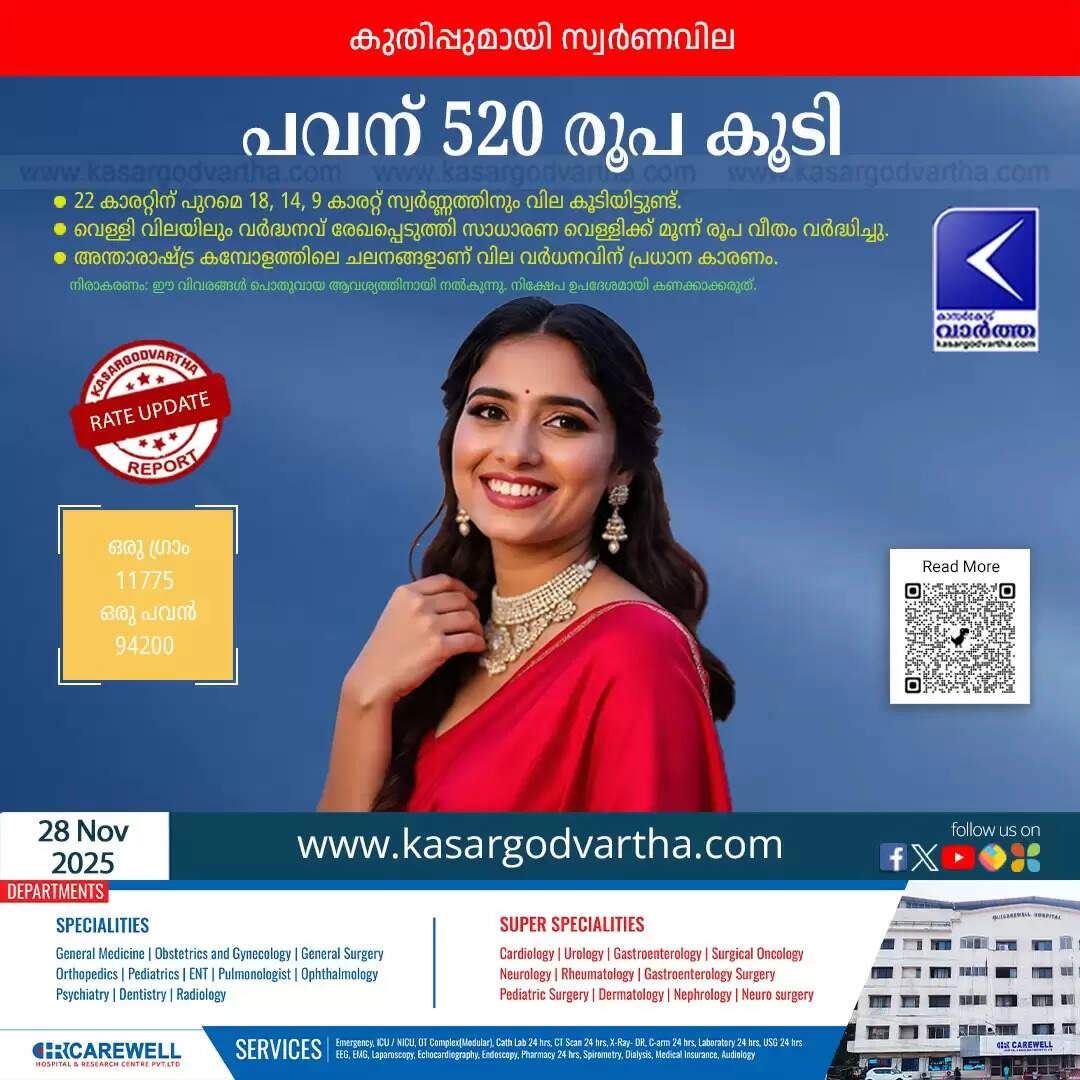 Kerala Gold Price November 27