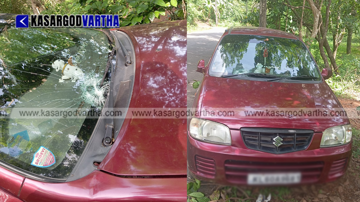  The damaged car in Kattippoyil.