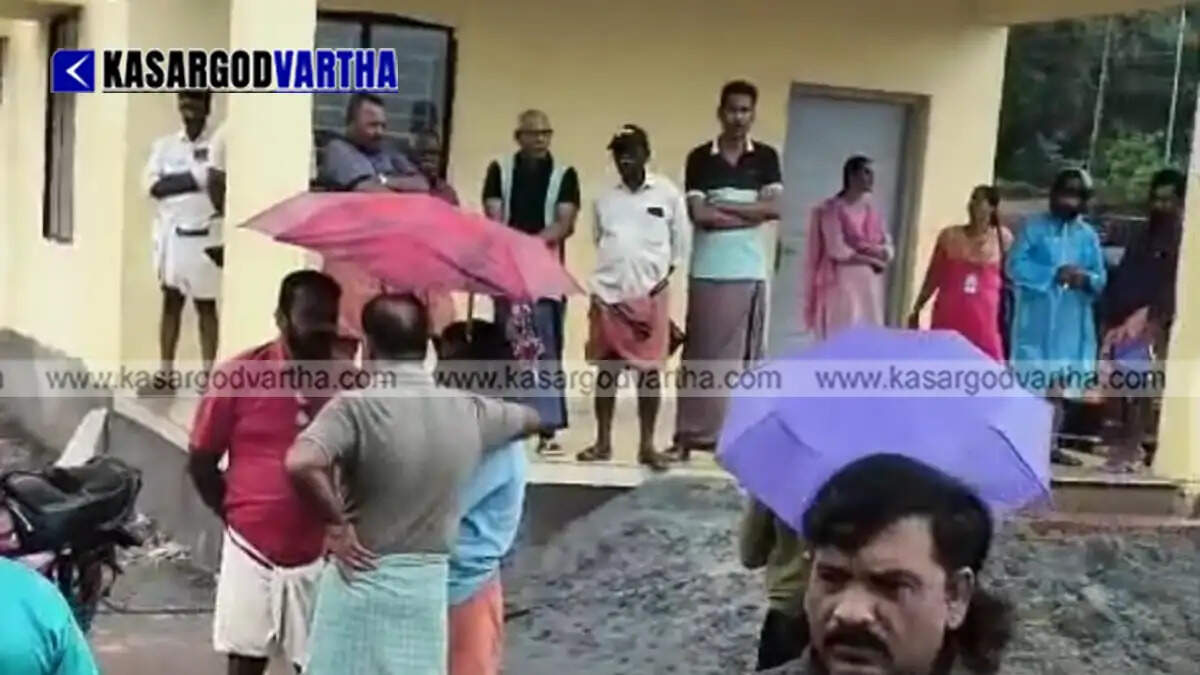 Locals gathering for a protest against the Chalinkal toll plaza.
