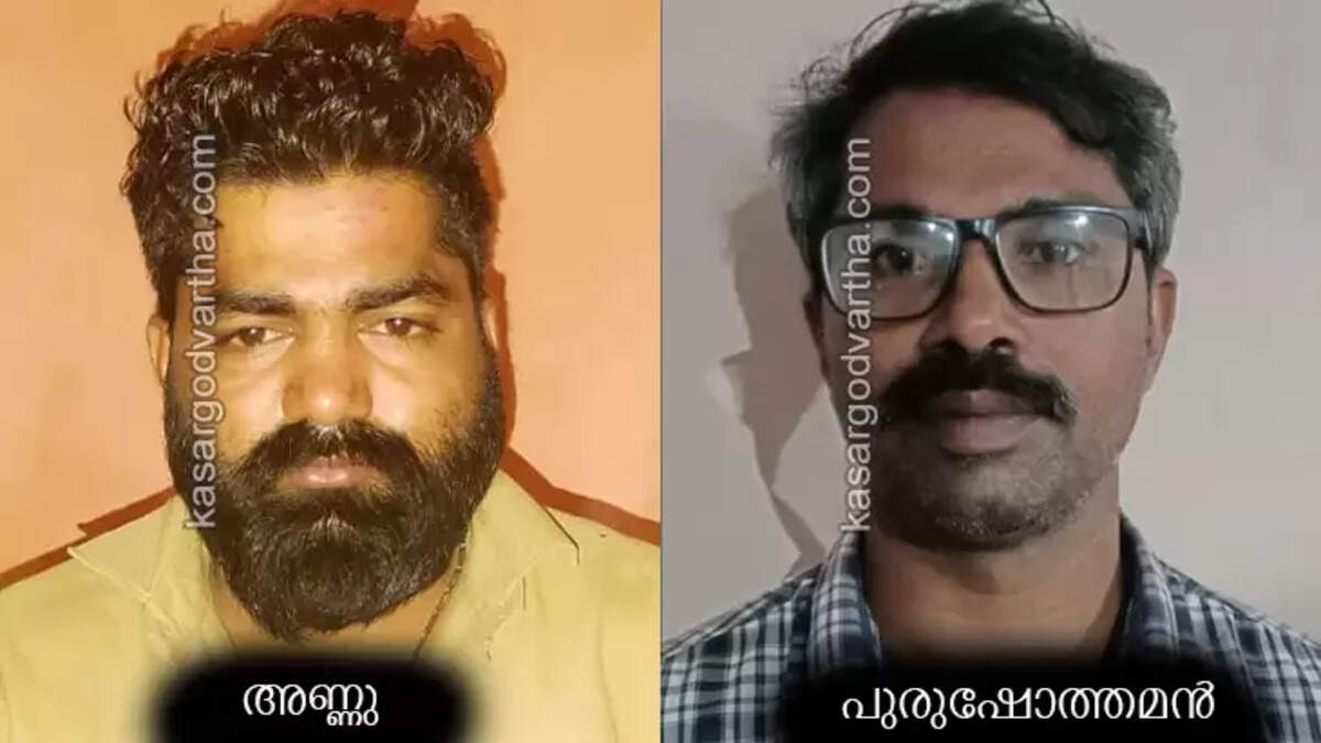Excise officials with seized liquor in Kasaragod.