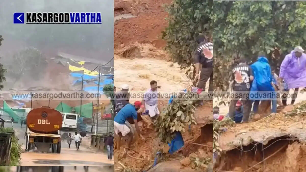 Massive landslide at Wayanad tunnel construction site; 15 workers feared trapped, rescue operations underway