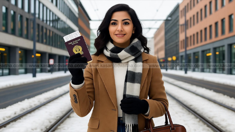 Beautiful winter landscape of Finland with wooden houses.