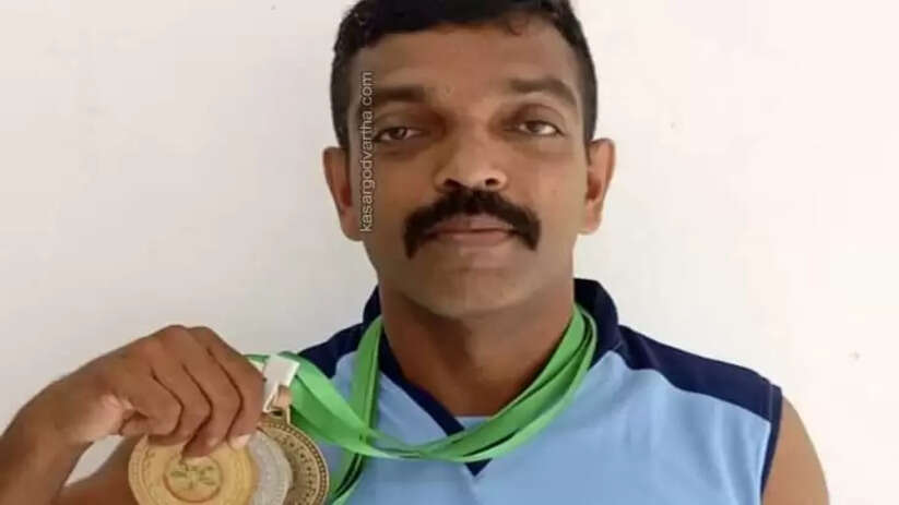 Kasaragod Fire Force Home Guard N P Rakesh Wins Three Medals Including Two Golds at Veterans Athletic Meet