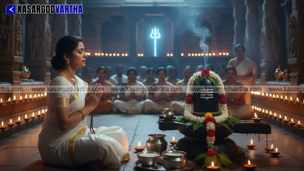 Devotees offering prayers and performing rituals on the occasion of Maha Shivarathri.