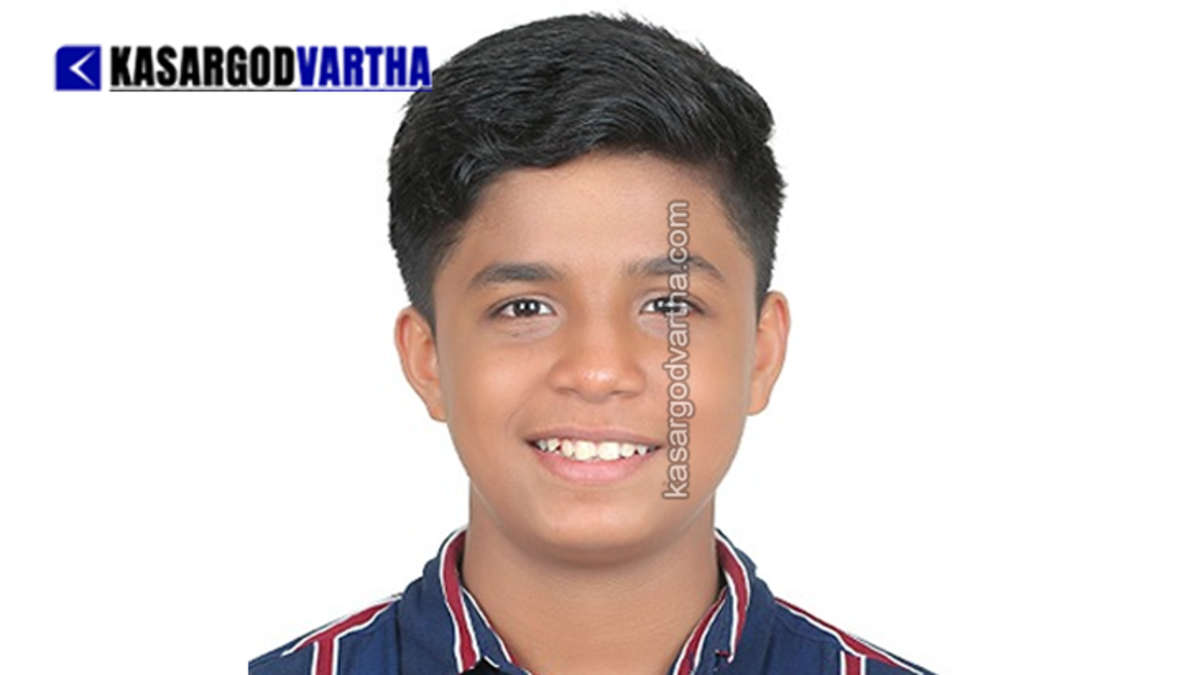 Portrait of the bright 8th-standard student Muhammad Bin Moideen from Kasaragod, who qualified for the national exam.