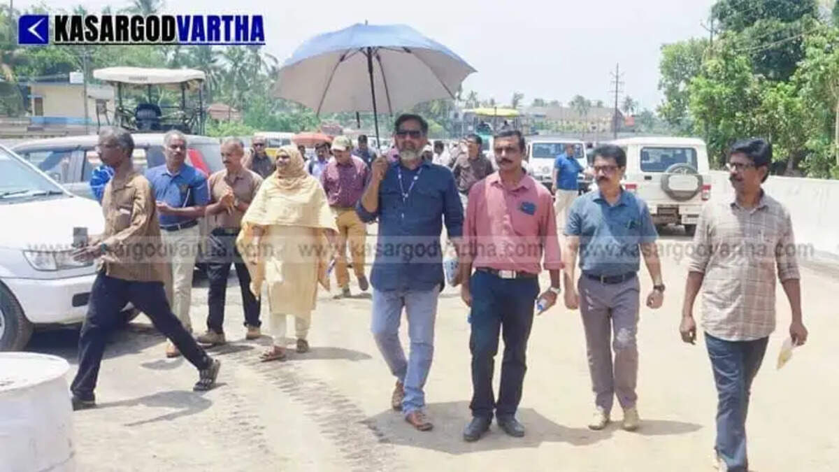 Official team inspects cracks on National Highway at Mattalai, Cheruvathur; Report to be submitted soon