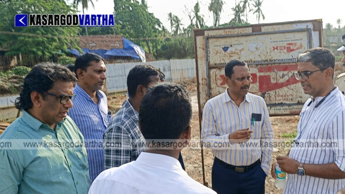 RDO K.R. Manoj inspecting the construction site.