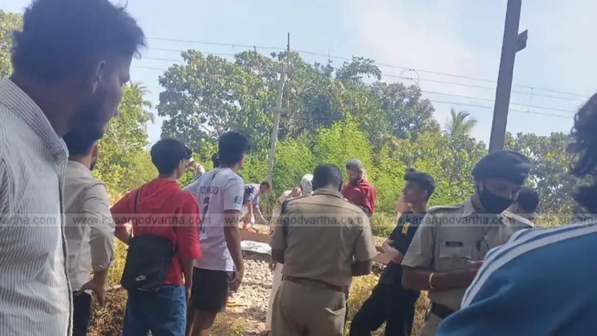 Scene of the railway track accident in Uduma, Kasargod.