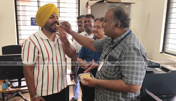 First MBBS student Gurvinder Singh at Kasaragod Government Medical College.