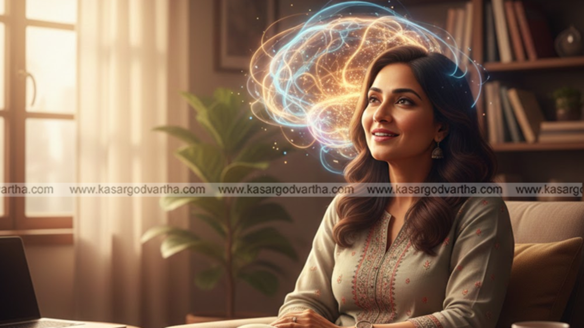 A person thinking and talking to themselves symbolizing intelligence