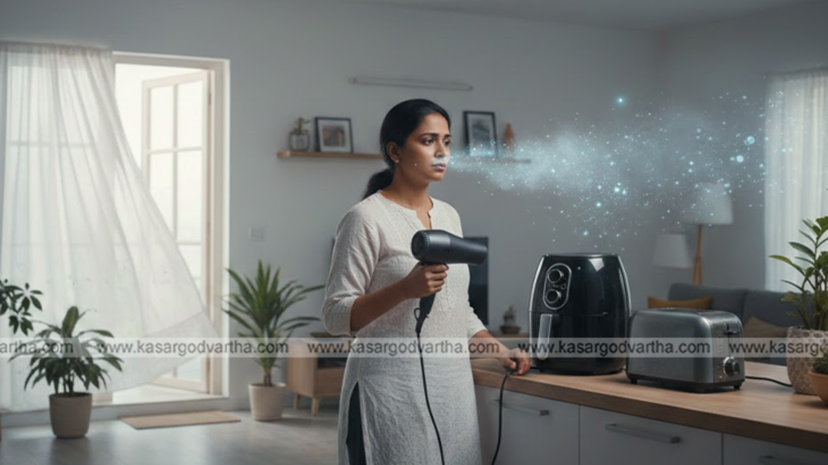 Common household appliances like toaster and hair dryer emitting particles