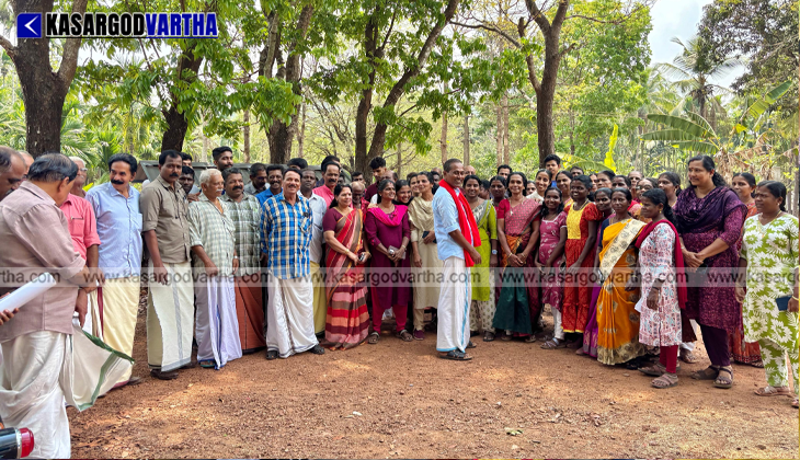 LDF candidate Adv. Govindan Pallikkappil receiving a grand welcome in Kanhangad constituency in March 2026.