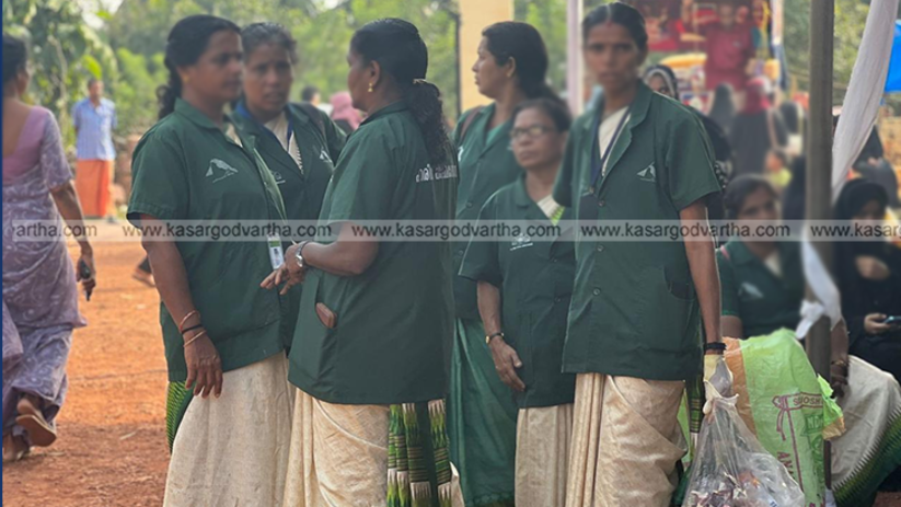 Haritha Karma Sena members collecting segregated waste