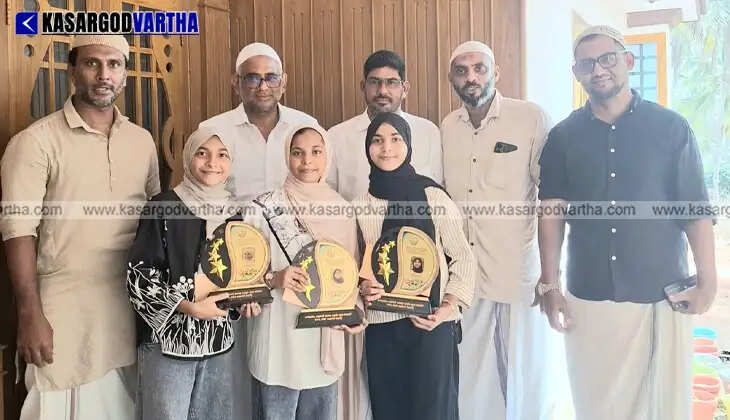 Triplets from Kalanad who scored Top Plus in Samastha Madrasa public exams 2026