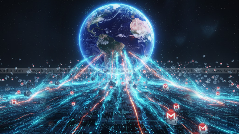 Lock and email login screen with a security warning sign