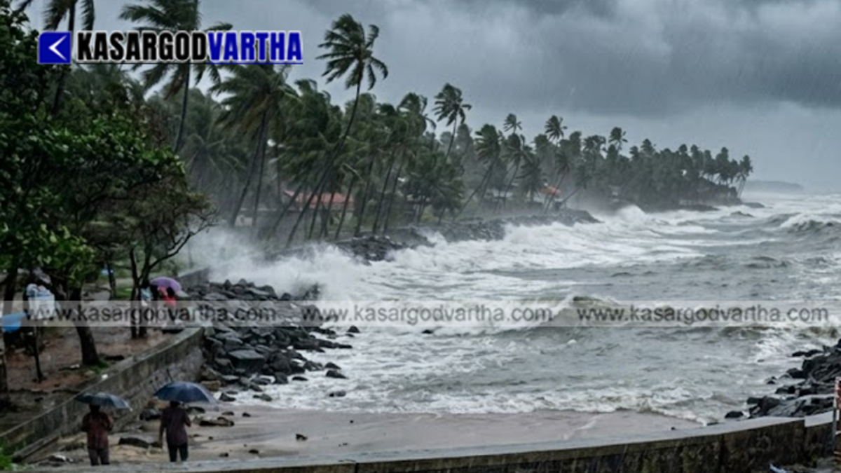 Heavy summer rain scene in Kerala.