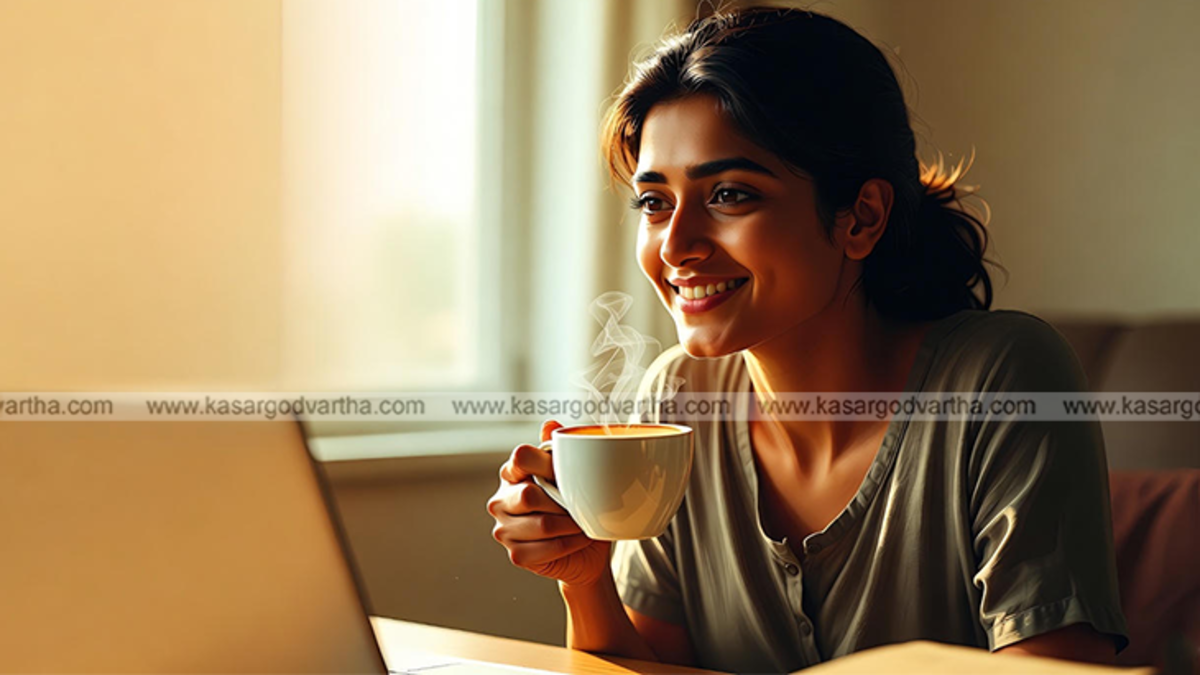 A cup of coffee with steam rising