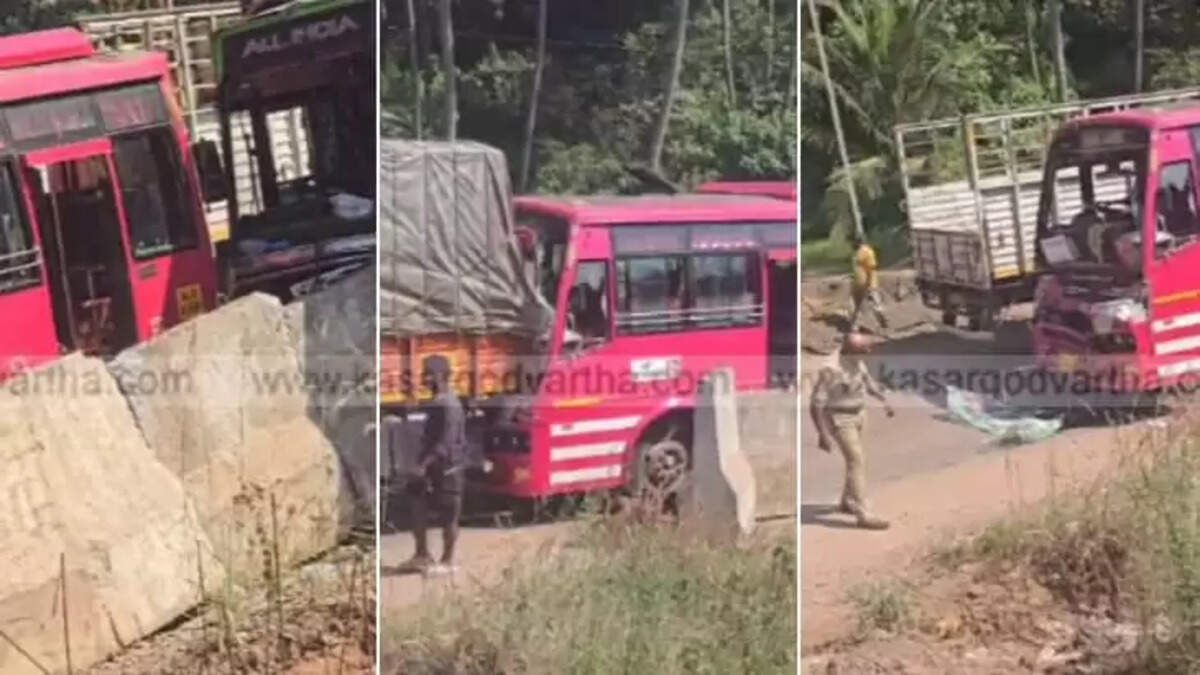 Lorry and Bus Collision on Cherkala Chattanchal National Highway Injures 20 Passengers