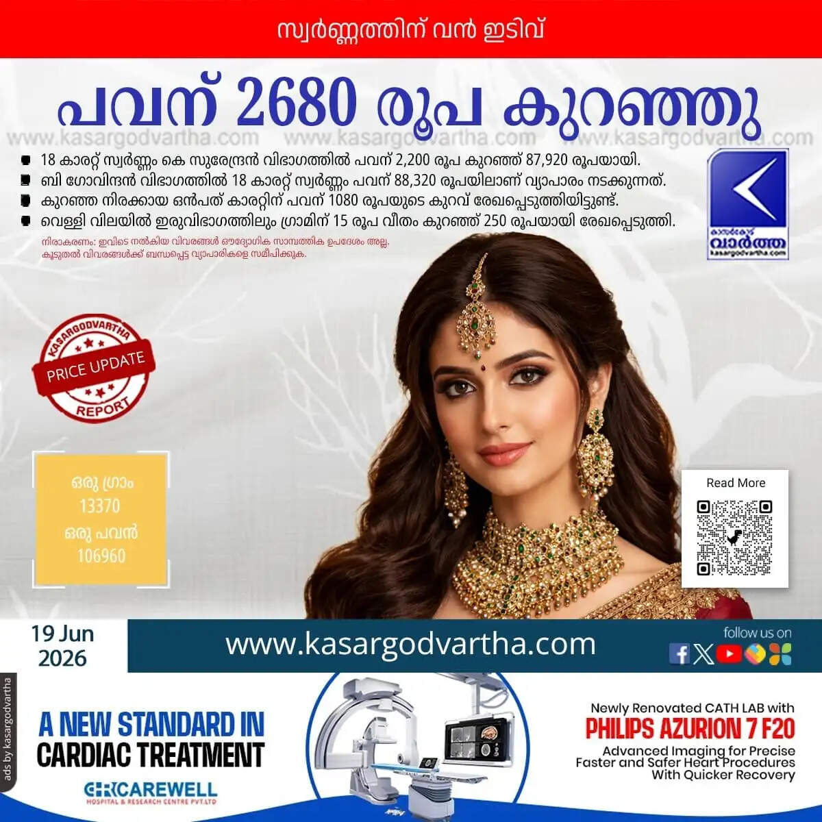 Kerala Gold Price June 19