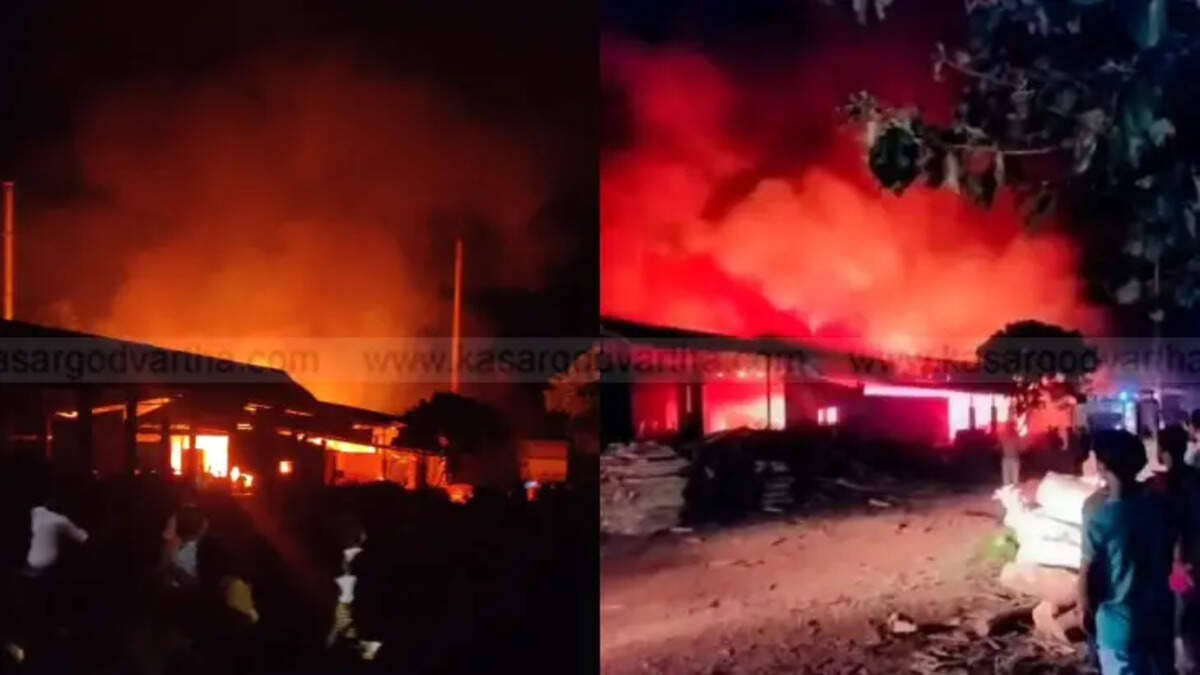 Massive Fire at Hosangadi Plywood Factory, 20 Fire Engines Deployed