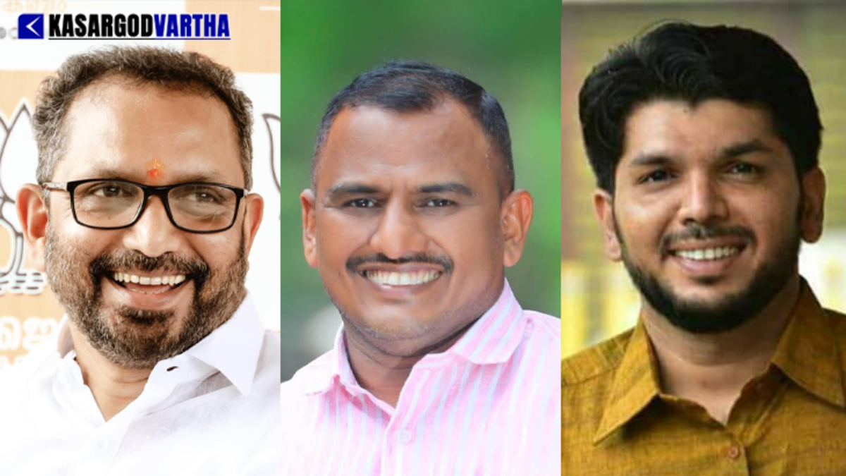 Photos of political candidates AKM Ashraf and K Surendran.