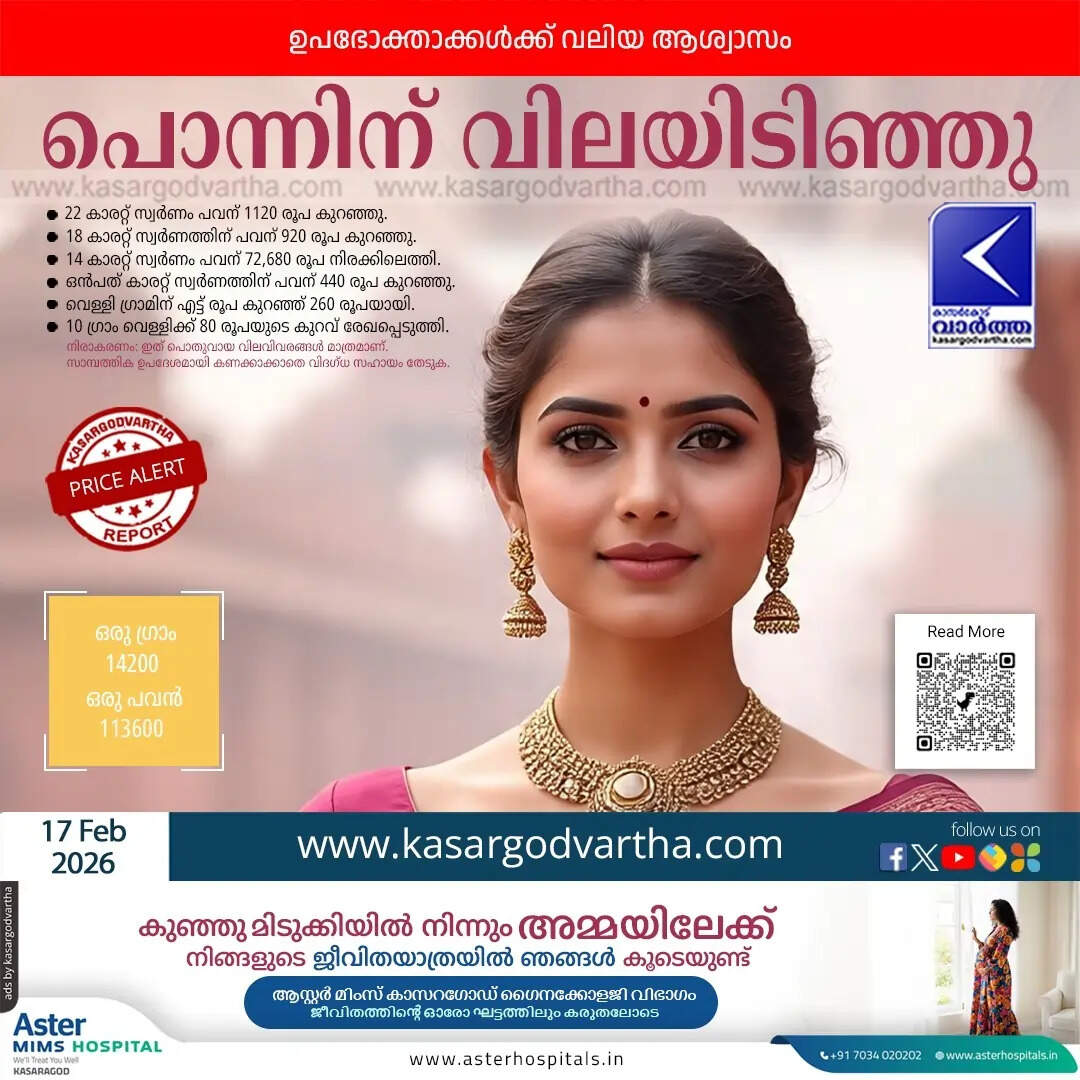 Kerala Gold Price February 17