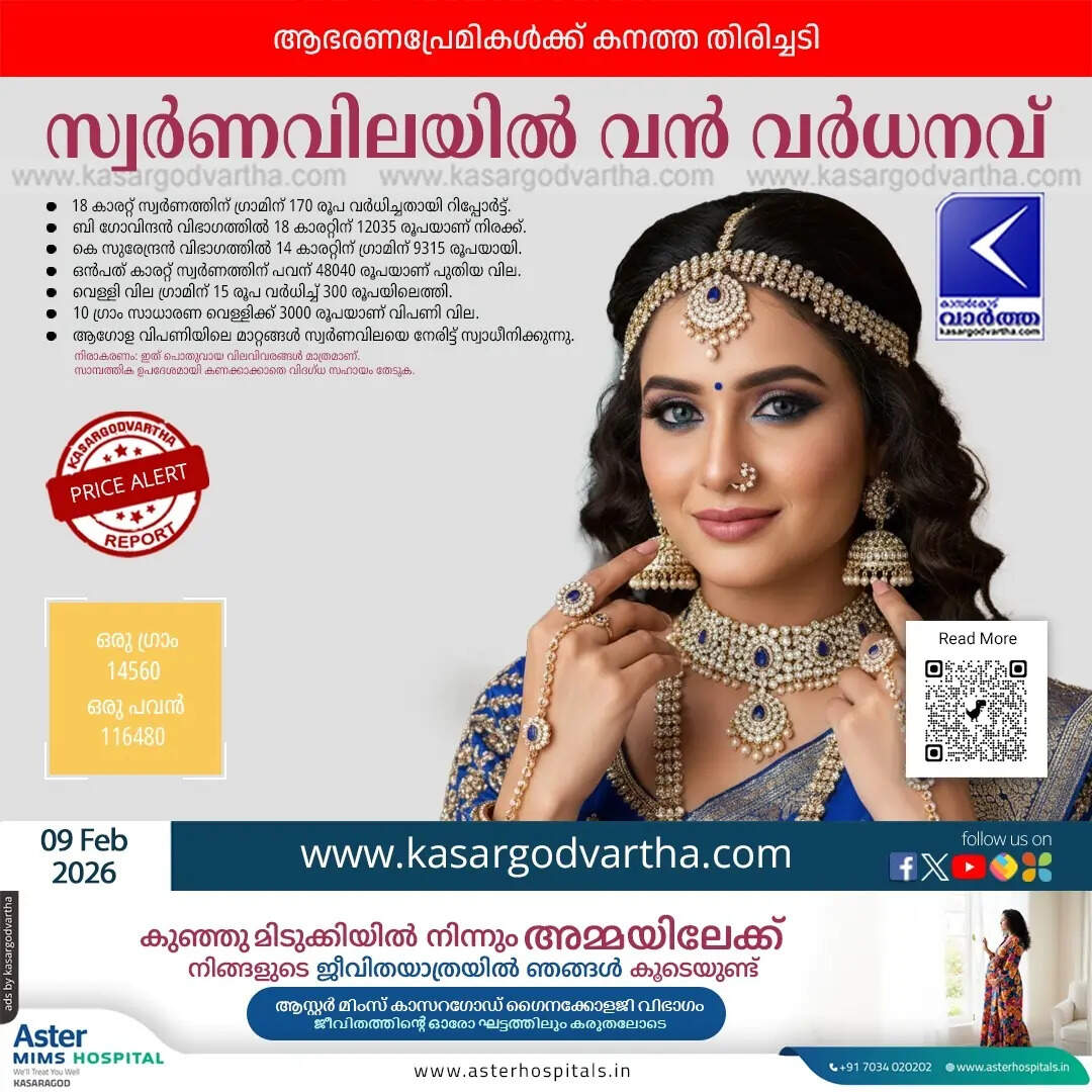 Kerala Gold Price February 09