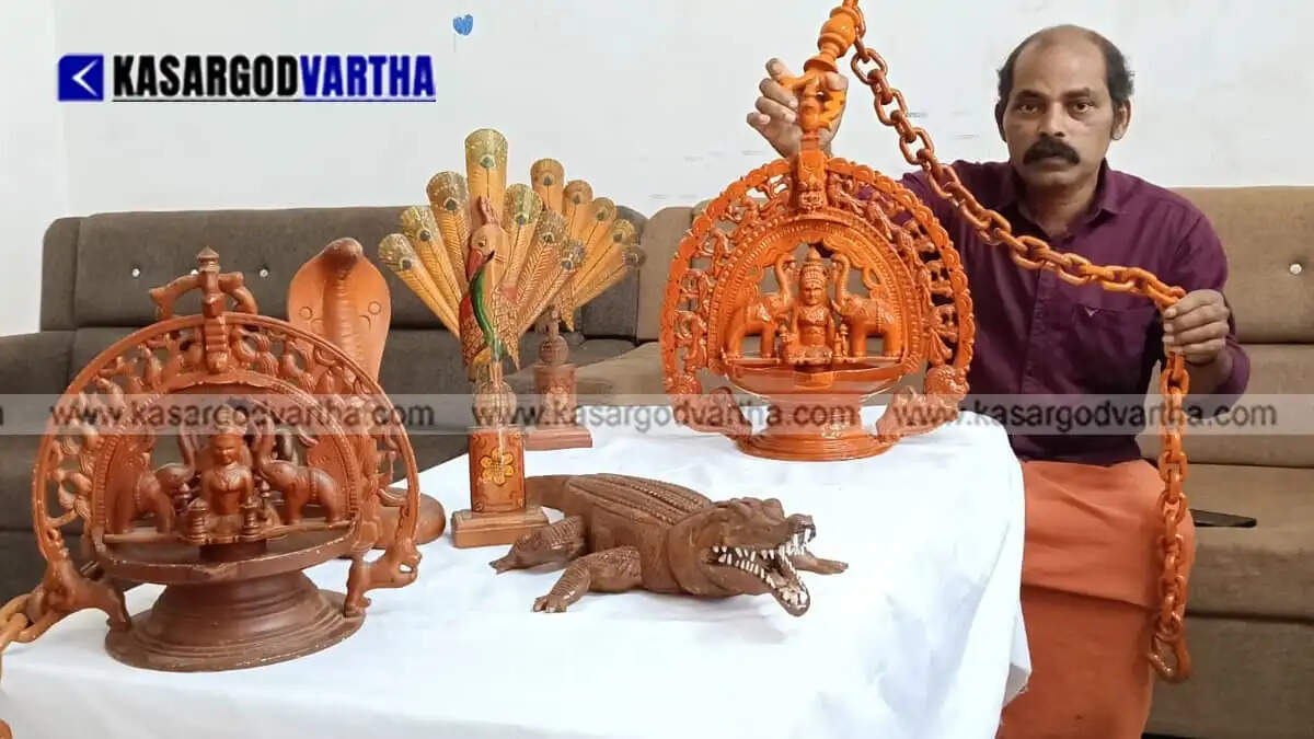 &nbsp;'Eye injection ruined his kidneys'; Sculptor Lohithakshan sells wooden 'Lakshmi Vilakku' to fund Rs 50 lakh transplant