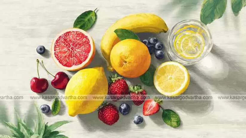 Five fruits that help manage high uric acid including cherries, orange, and pineapple.